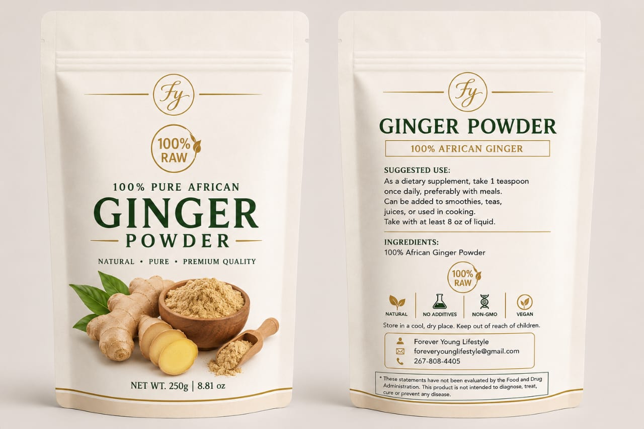 100% Pure African Ginger Powder – 8 oz | Digestive & Immune Support