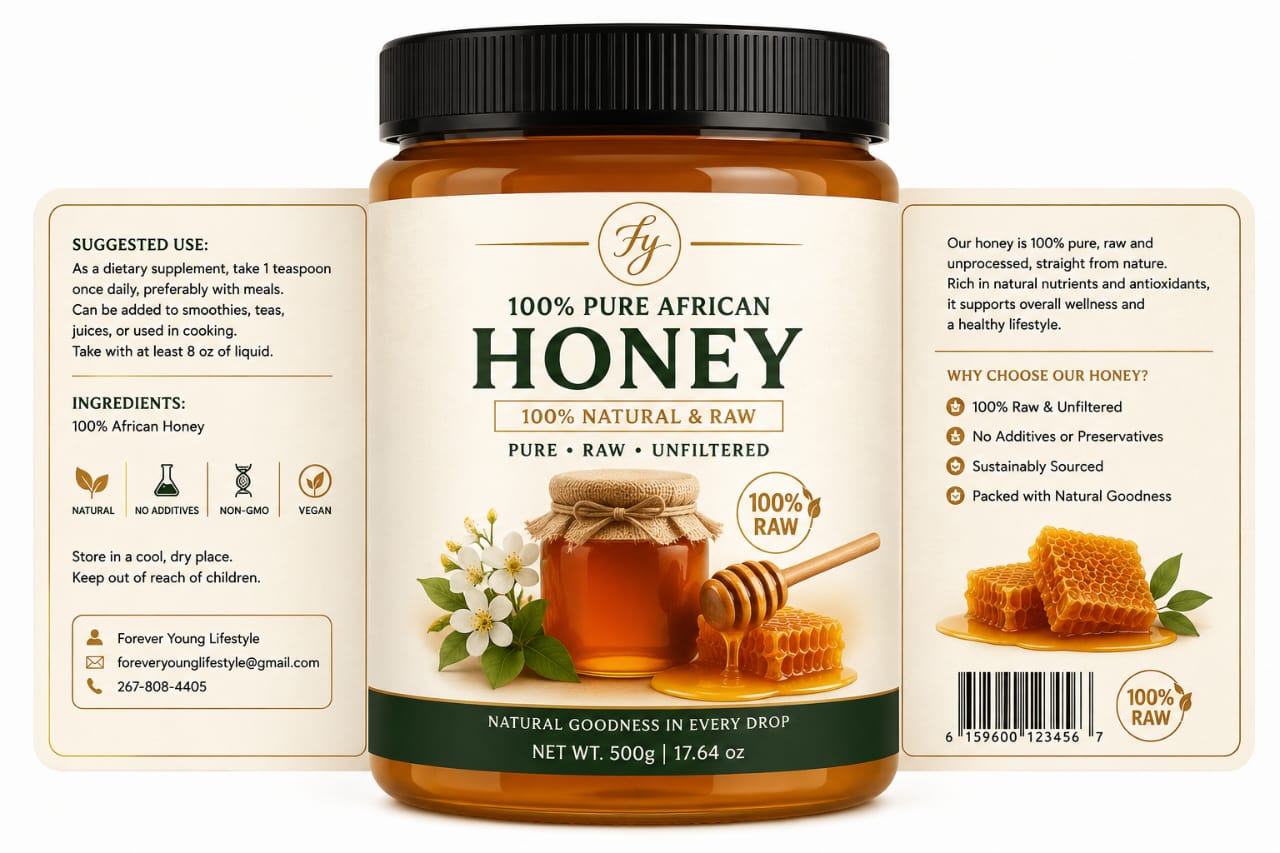 100% Pure African Honey - 12 oz